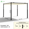 Pergola retractable 3x3m en metal et toile Polyester haute densite 180g/m2 beige - voonot.com