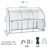 Serre de jardin hivernage murale adossee avec bache PE 300x100x180cm blanc - voonot.com