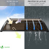Auvent de porte marquise 120x80 cm transparent en Polycarbonate anti UV Marron - voonot.com