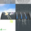 Auvent de porte marquise 200x80 cm en Polycarbonate anti UV Anthracite - voonot.com