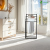 Porte serviettes sur pied autoportant 4 niveaux noir - voonot.com