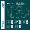 Enclos poulailler en metal galvanise et grillage avec bache PE 300x300x200cm - voonot.com