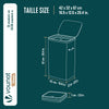 Panier a linge 1 compartiment et sac amovible auto ajustant avec couvercle 90L Anthracite - voonot.com