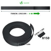 Kit de lamelles occultantes PVC brise vue 75m x 4.7cm avec 150 clips Noir - voonot.com