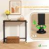 Console table style industriel en metal et MDF 75x24x75 cm Marron - voonot.com
