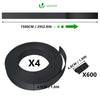 Kit de lamelles occultantes PVC brise vue 300m x 4.7cm avec 600 clips Noir - voonot.com