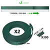 Kit de lamelles occultantes PVC brise vue 150m x 4.7cm avec 300 clips Vert - voonot.com