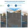 Brise vue occultant en HDPE 150g/m² 1.8x20m avec attaches de fixation gris - voonot.com