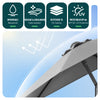 Parasol de jardin inclinable avec aeration et sac bandouliere 270cm gris - voonot.com