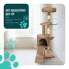 Arbre a chat 112cm multi niveaux Griffoir et niche Marron - voonot.com