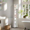 Meuble rangement salle de bain Haut colonne 180x20x20cm MDF blanc - voonot.com