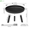Brasero Exterieur en Metal avec Grille Tisonnier diametre 60cm noir - voonot.com