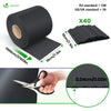 Brise vue occultant PVC 450g/m2 19cm x 70m Noir - voonot.com