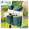Agenouilloir tabouret de jardin 2 en 1 avec pochette de rangement EVA vert