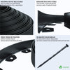 Bordure de jardin PVC flexible 40m avec piquets noir - voonot.com