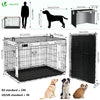 Cage pour chien pliable avec 2 portes verrouillable plateau amovible et housse de protection 107x70x78cm - voonot.com