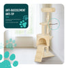 Arbre a chat 112cm multi niveaux Griffoir et niche Beige - voonot.com