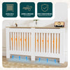 Cache radiateur en MDF avec lattes et etagere 152×19×82 cm Blanc Chêne - voonot.com