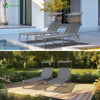 Transat pare soleil Textilene et range magazine Lot de 2 pcs Gris - voonot.com