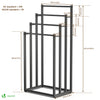 Porte serviettes sur pied autoportant 4 niveaux noir - voonot.com