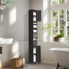 Meuble rangement salle de bain Haut colonne 180x20x20cm MDF noir - voonot.com