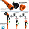 Tuyau d’Arrosage Extensible 15m avec Accessoires orange - voonot.com