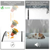 Auvent de porte marquise 200x80 cm transparent en Polycarbonate anti UV Noir - voonot.com