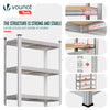 Etagères de rangement charge lourde robuste à 5 niveaux 70x30x150cm - voonot.com