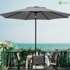 Parasol inclinable 2.70 x 2.40m avec housse de protection gris - voonot.com