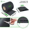 Brise vue occultant PVC 450g/m2 19cm x 140m Noir - voonot.com