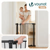 Barriere de securite a pression sans percage Largeur 75-82cm Metal noir - voonot.com