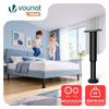 Lot de 4 Pieds de meubles lits Hauteur reglables 18-32 cm en metal noir - voonot.com