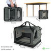 Sac transport pliable chien chat caisse cage portable 60x44x44cm gris - voonot.com