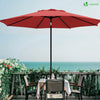 Parasol inclinable 2.70 x 2.40m avec housse de protection rouge - voonot.com