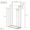 Porte serviettes sur pied autoportant 3 niveaux blanc - voonot.com