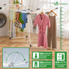 Sechoir a linge etendoir sur pied avec ailes hautes 175x92x106cm Blanc - voonot.com