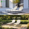 Transat pare soleil Textilene et range magazine Lot de 2 pcs Beige - voonot.com