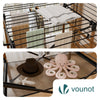 Etendoir a linge deluxe pliable grande capacite 173x94x123cm style bois noir - voonot.com