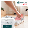 Marche pied pliable en acier portable plateforme antiderapante 38x26cm blanc - voonot.com