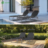 Transat pare soleil Textilene et range magazine Lot de 2 pcs Noir - voonot.com