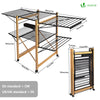 Sechoir a linge etendoir deluxe pliable Grande capacite sechage style bois noir - voonot.com