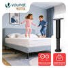 Lot de 6 Pieds de meubles lits Hauteur reglables 18-32 cm en metal noir - voonot.com
