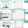 Barriere de Securite porte et escalier 88-96cm blanc pour animaux - voonot.com