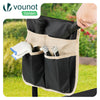 Agenouilloir tabouret de jardin 2 en 1 avec pochette de rangement EVA noir