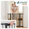 Barriere de securite a pression sans percage Largeur 103-110cm Metal noir - voonot.com
