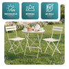 Set de Bistro en metal 1 table 2 chaises Crème - voonot.com
