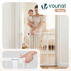 Barriere de securite a pression sans percage Largeur 88-96cm Metal blanc - voonot.com