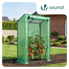 Serre de jardin Serre tomates avec grande porte enroulable bache PE renforcee 135g/m2 100x50x150cm Vert - voonot.com