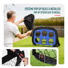 Lot de 2 buts de football 4 en 1 pliable pop up avec cibles 120x80x80cm noir - voonot.com