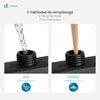 Lot de 4 dalles lestage parasol HDPE 60L eau - 100kg sable noires - voonot.com